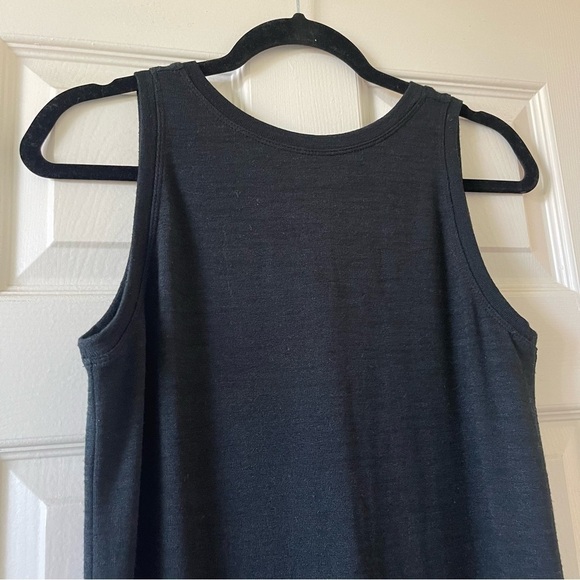 Gap Black Midi Dress sleeveless Crew Neck Knit Stretchy Size XS Fits Like M - Picture 6 of 14